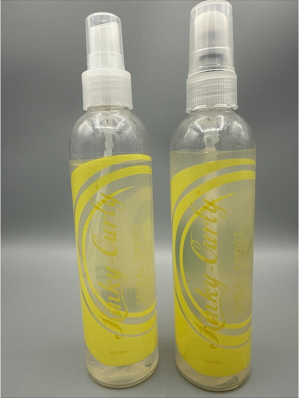 Lot of 2 Kinky Curly Spiral Spritz Natural Styling Serum 8 Oz